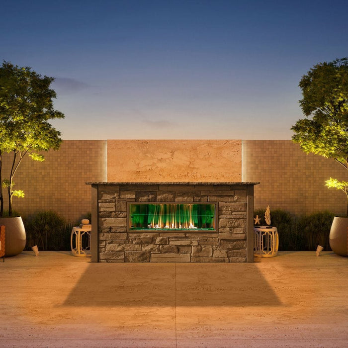 Firegear Kalea Bay Outdoor Linear Vent Free Gas Fireplace with LED Lights