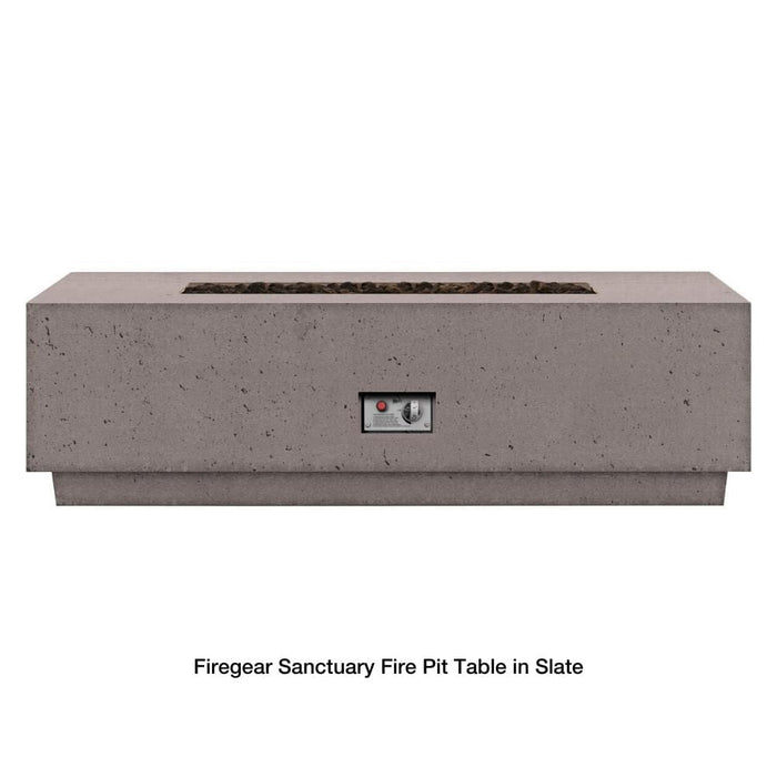 Firegear Sanctuary Rectangular Concrete Gas Fire Pit Table