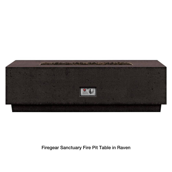 Firegear Sanctuary Rectangular Concrete Gas Fire Pit Table