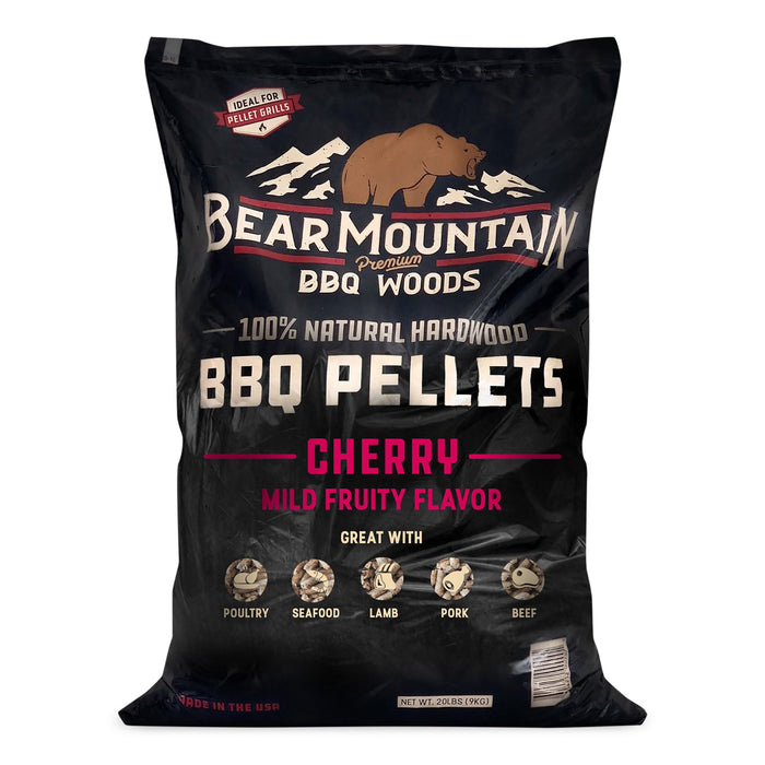 Bear Mountain BBQ All Natural Hardwood Cherry Smoker Pellets, 20 lbs (4 Pack)