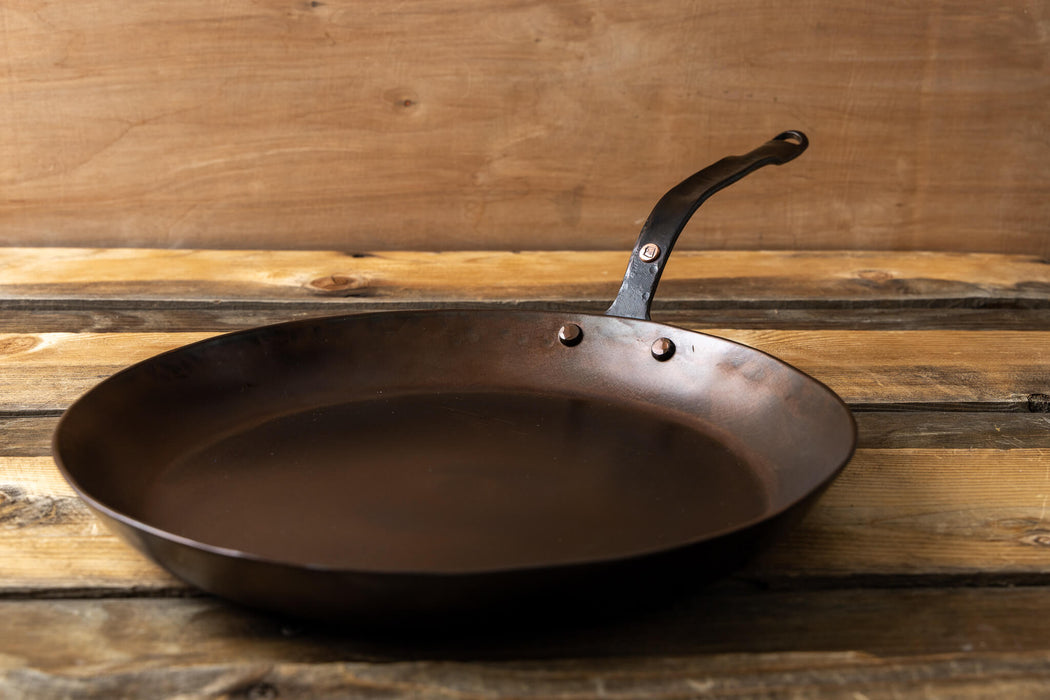 12" Round Carbon Steel Skillet - Hand Forged