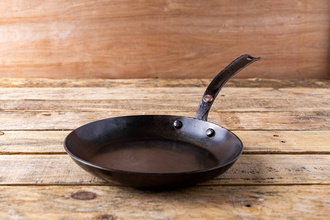 8" Round Carbon Steel Skillet - Hand Forged