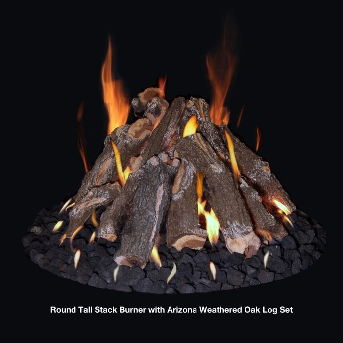 Grand Canyon Outdoor Round Tall Stack Gas Log Burner