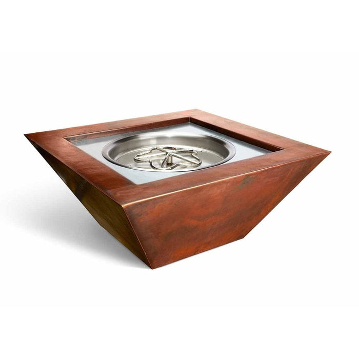 HPC 36-Inch Sierra Square Copper Gas Fire Bowl