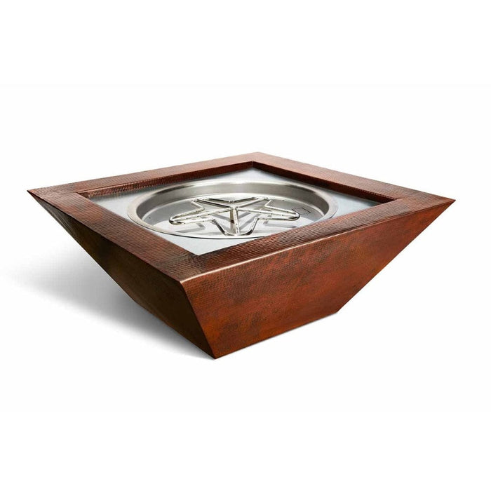 HPC 40-Inch Sedona Square Copper Gas Fire Bowl