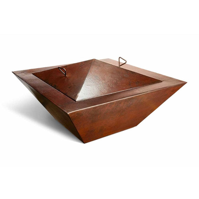 HPC 40-Inch Sedona Square Copper Gas Fire Bowl