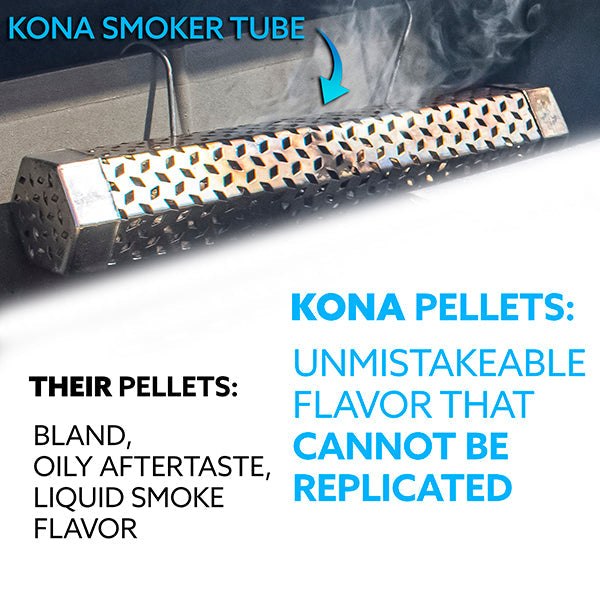 Kona 100% Hickory Wood Pellets - Grilling, BBQ & Smoking - Concentrated Pure Hardwood - Bold Smoke