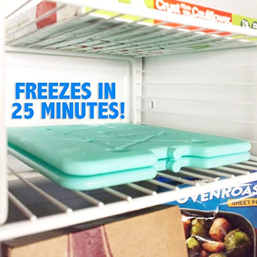 Kona Large Ice Packs for Coolers - Slim Space Saving Design - 25 Minute Freeze Time