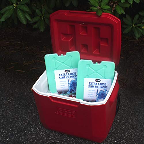 Kona Large Ice Packs for Coolers - Slim Space Saving Design - 25 Minute Freeze Time