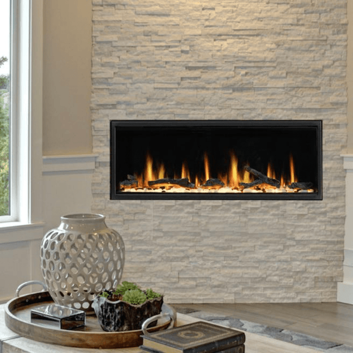 Litedeer Homes Latitude Built-in Smart Electric Fireplace with 1-Inch Trim - Real Flame Effect