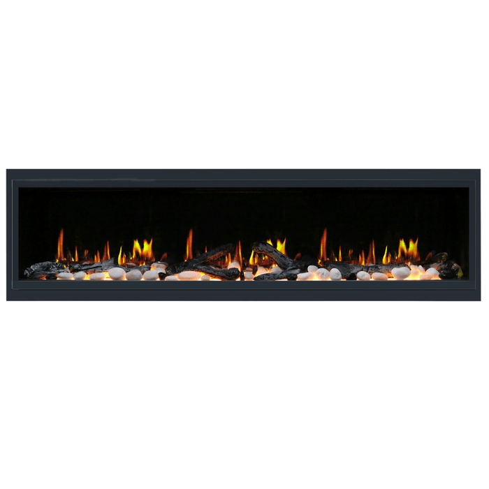 Litedeer Homes Latitude Built-in Smart Electric Fireplace with 1-Inch Trim - Real Flame Effect