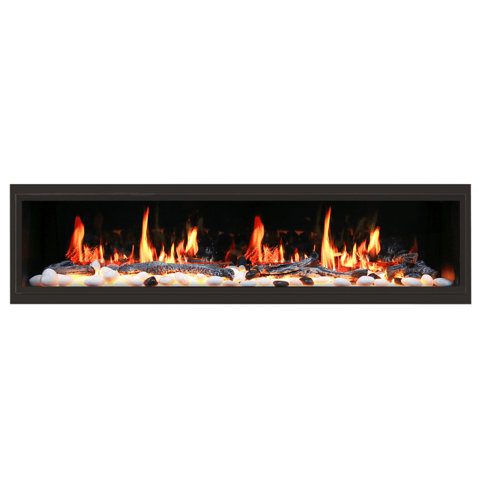 Litedeer Homes Latitude Built-in Smart Electric Fireplace with 1-Inch Trim - Real Flame Effect