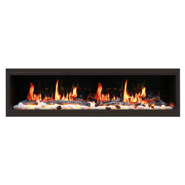 Litedeer Homes Latitude Built-in Smart Electric Fireplace with 1-Inch Trim - Real Flame Effect