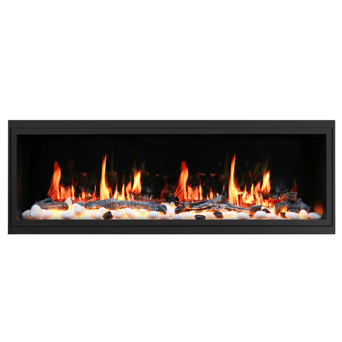 Litedeer Homes Latitude Built-in Smart Electric Fireplace with 1-Inch Trim - Real Flame Effect