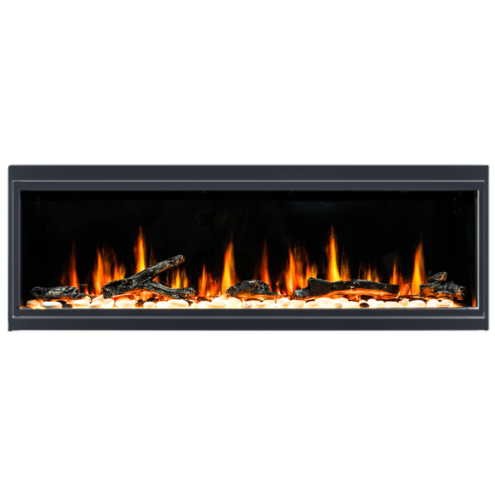 Litedeer Homes Latitude Built-in Smart Electric Fireplace with 1-Inch Trim - Real Flame Effect