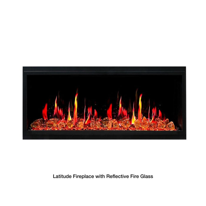 Litedeer Homes Latitude Built-in Smart Electric Fireplace with 1-Inch Trim - Real Flame Effect