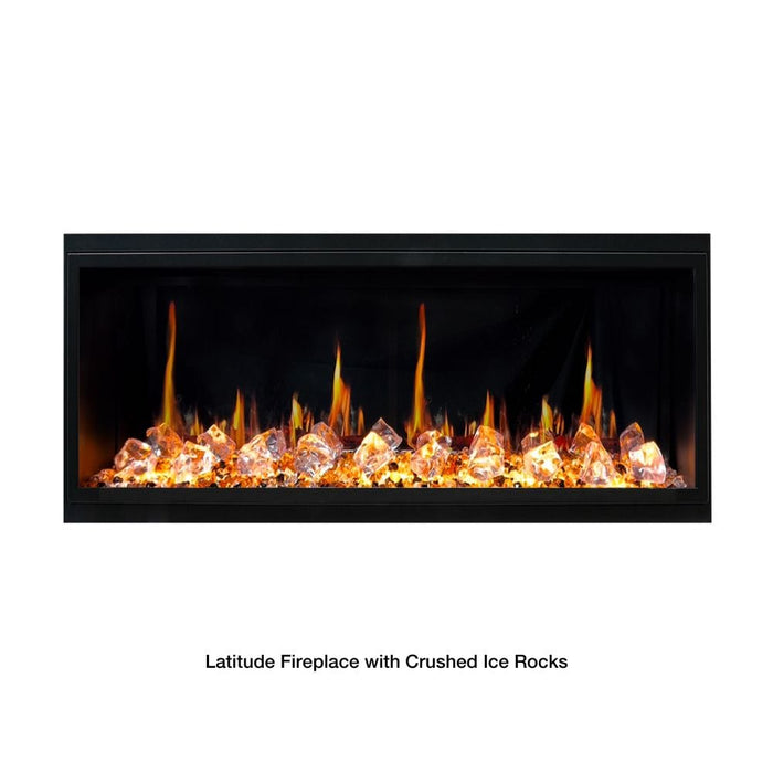 Litedeer Homes Latitude Built-in Smart Electric Fireplace with 1-Inch Trim - Real Flame Effect