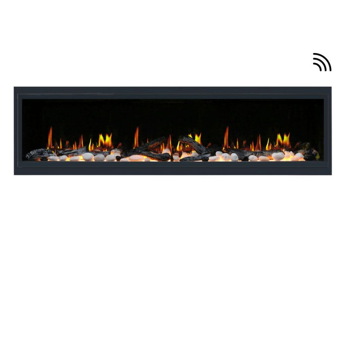 Litedeer Homes Latitude Built-in Smart Electric Fireplace with 1-Inch Trim - Real Flame Effect