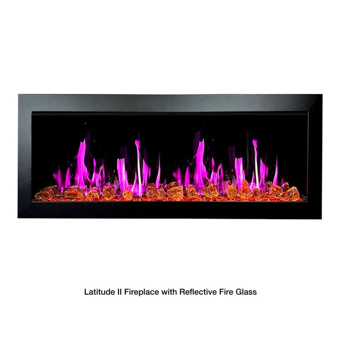 Litedeer Homes Latitude II Built-in Smart Electric Fireplace with 3-Inch Trim - Realistic Flame