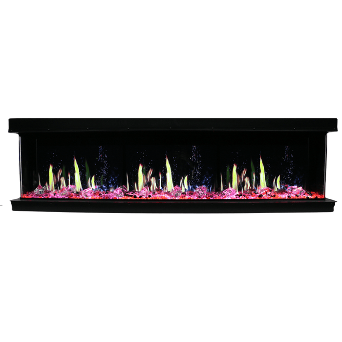 Litedeer Homes WarmCastle 3-Sided Smart Electric Fireplace - Real Flame Effect