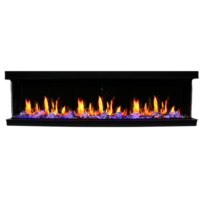 Litedeer Homes WarmCastle 3-Sided Smart Electric Fireplace - Real Flame Effect