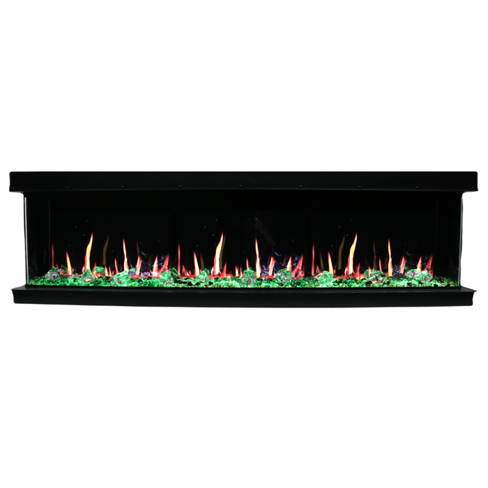 Litedeer Homes WarmCastle 3-Sided Smart Electric Fireplace - Real Flame Effect