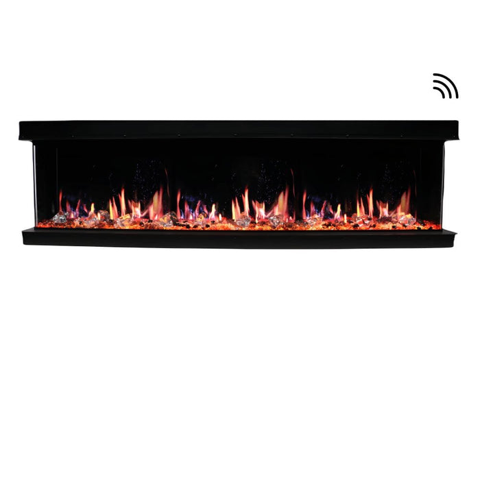 Litedeer Homes WarmCastle 3-Sided Smart Electric Fireplace - Real Flame Effect