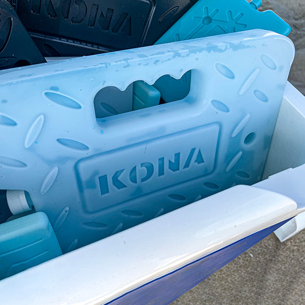 Kona XL 4 lb. Blue Ice Pack for Coolers - Extreme Long Lasting (-5C) Gel - Refreezable, Reusable - The Kansas City BBQ Store