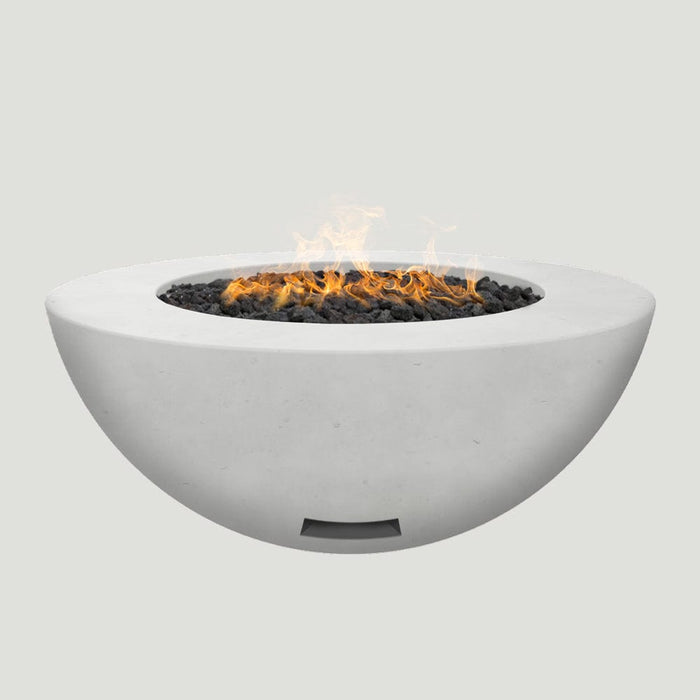 Modern Blaze 42-Inch Round Concrete Gas Fire Bowl with Match Lit Ignition