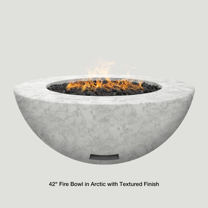 Modern Blaze 42-Inch Round Concrete Gas Fire Bowl with Match Lit Ignition