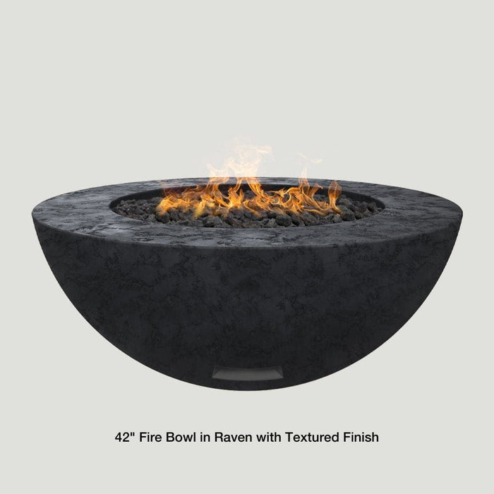 Modern Blaze 42-Inch Round Concrete Gas Fire Bowl with Match Lit Ignition