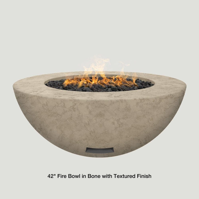 Modern Blaze 42-Inch Round Concrete Gas Fire Bowl with Match Lit Ignition