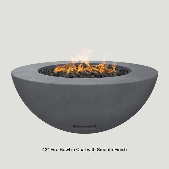 Modern Blaze 42-Inch Round Concrete Gas Fire Bowl with Match Lit Ignition