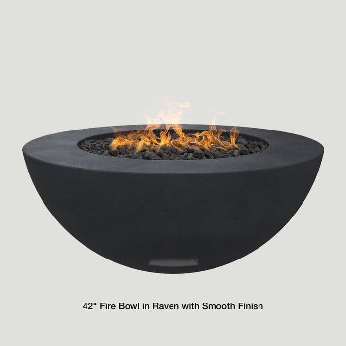 Modern Blaze 42-Inch Round Concrete Gas Fire Bowl with Match Lit Ignition