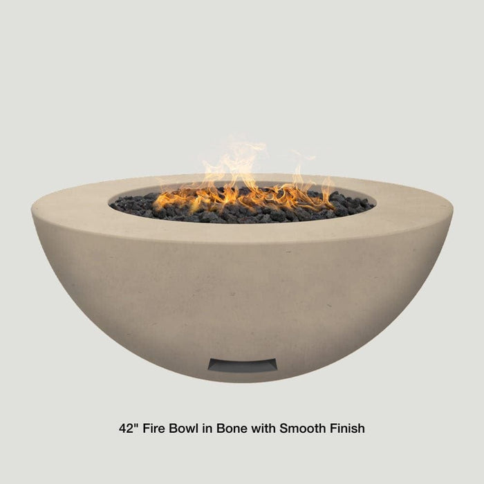 Modern Blaze 42-Inch Round Concrete Gas Fire Bowl with Match Lit Ignition