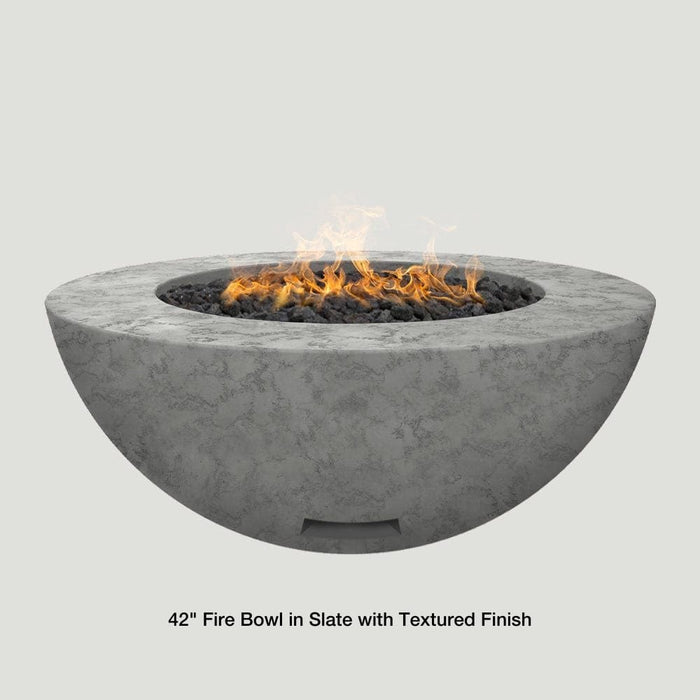 Modern Blaze 42-Inch Round Concrete Gas Fire Bowl with Match Lit Ignition