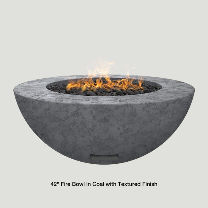 Modern Blaze 42-Inch Round Concrete Gas Fire Bowl with Match Lit Ignition