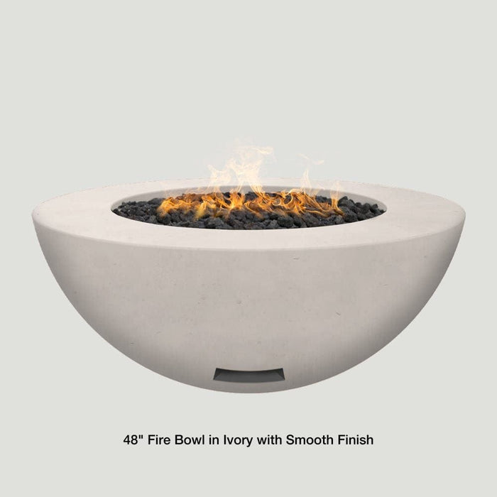 Modern Blaze 48-Inch Round Concrete Gas Fire Bowl with Match Lit Ignition