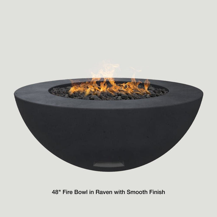 Modern Blaze 48-Inch Round Concrete Gas Fire Bowl with Match Lit Ignition