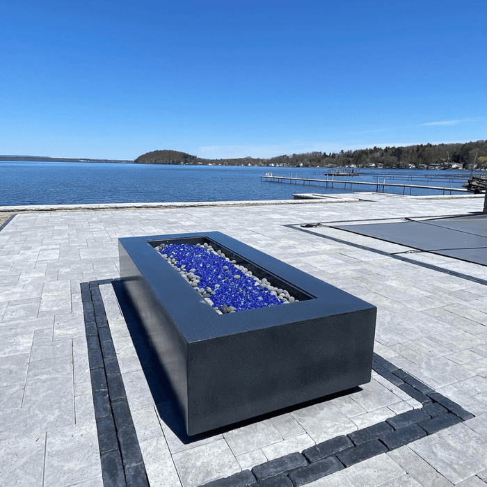 Modern Blaze Lumera Linear Concrete Fire Pit Table