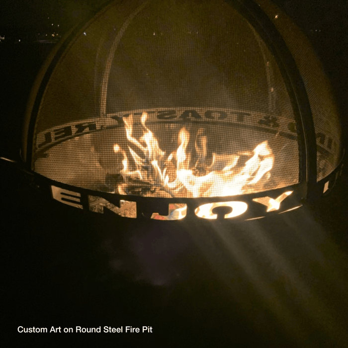 Modern Blaze Round Steel Fire Pit