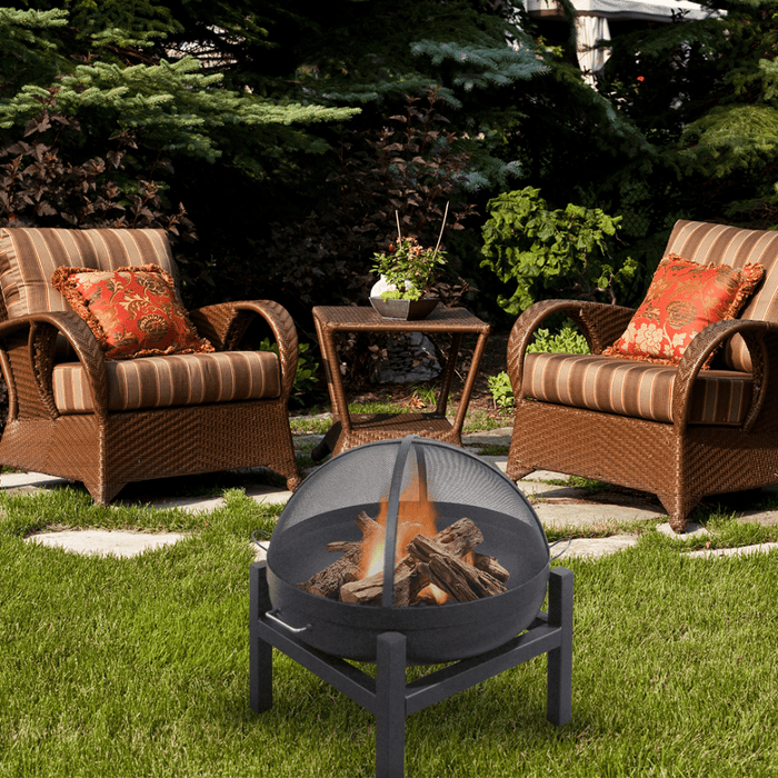 Modern Blaze Round Steel Fire Pit