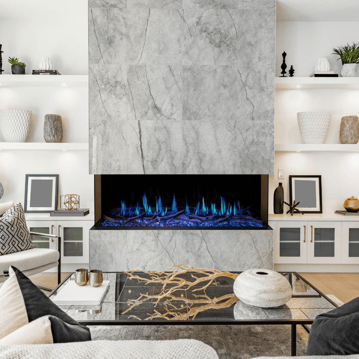 Modern Flames Orion Multi Built-In/Wall Mounted Smart Virtual Electric Fireplace with Real Flame Effect