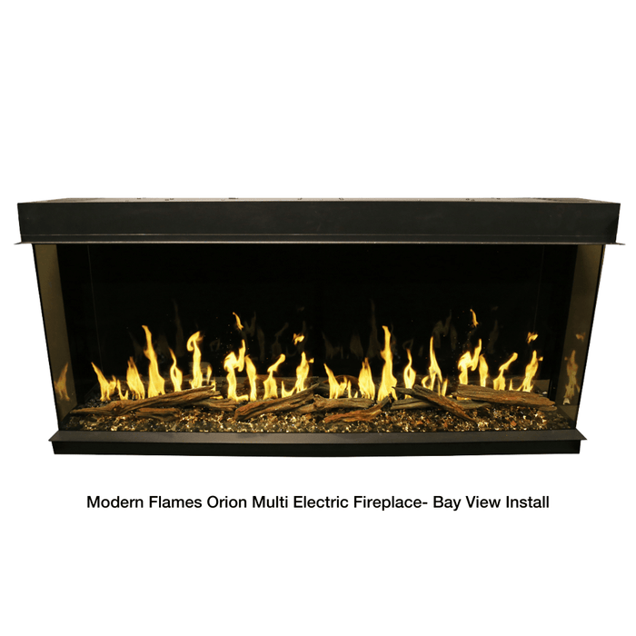 Modern Flames Orion Multi Built-In/Wall Mounted Smart Virtual Electric Fireplace with Real Flame Effect