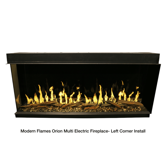 Modern Flames Orion Multi Built-In/Wall Mounted Smart Virtual Electric Fireplace with Real Flame Effect