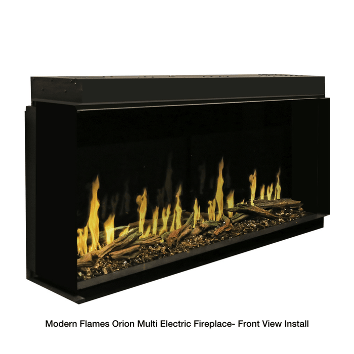 Modern Flames Orion Multi Built-In/Wall Mounted Smart Virtual Electric Fireplace with Real Flame Effect