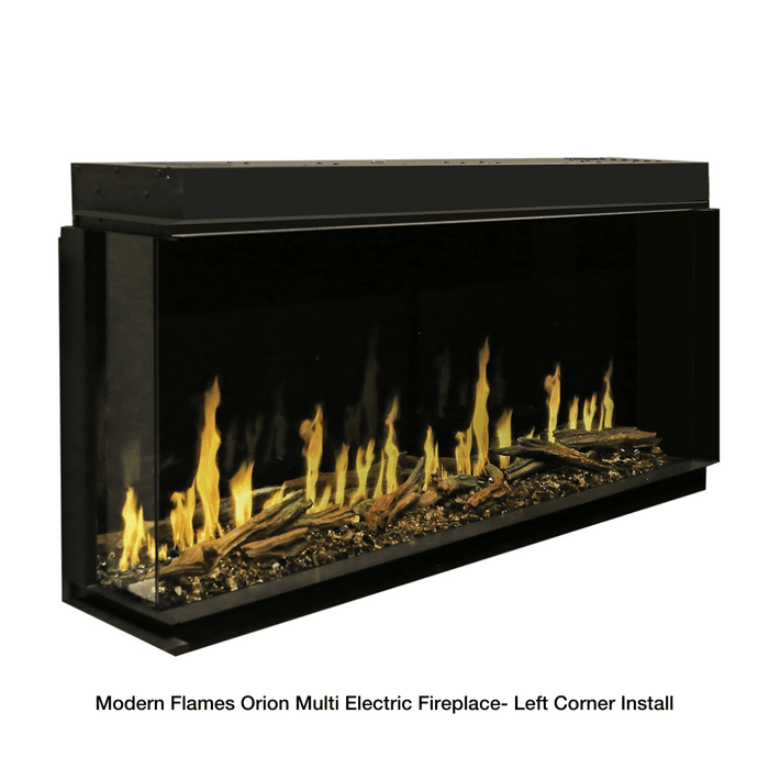 Modern Flames Orion Multi Built-In/Wall Mounted Smart Virtual Electric Fireplace with Real Flame Effect