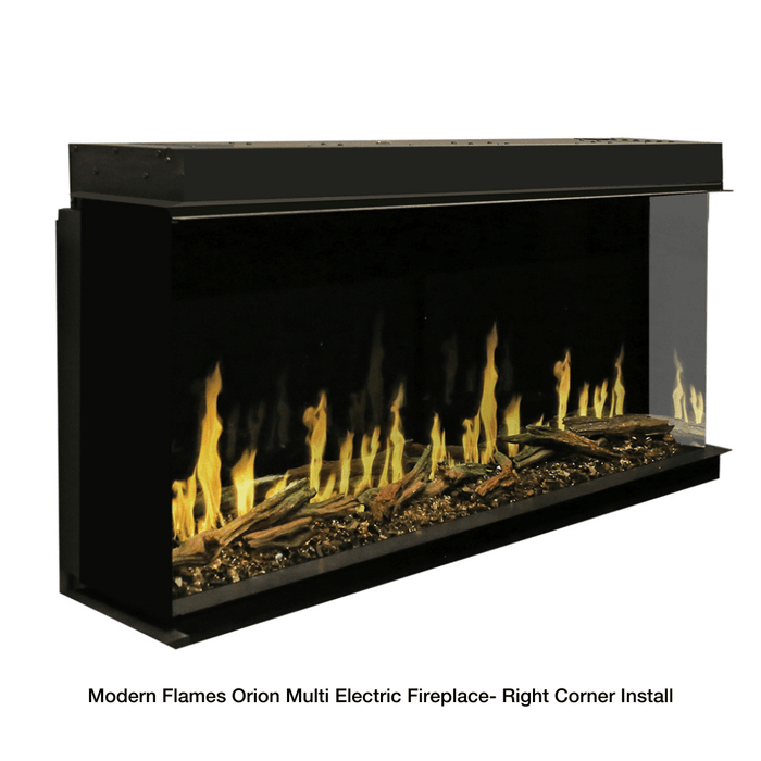 Modern Flames Orion Multi Built-In/Wall Mounted Smart Virtual Electric Fireplace with Real Flame Effect