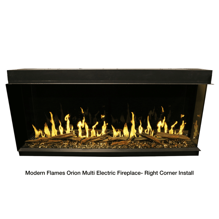 Modern Flames Orion Multi Built-In/Wall Mounted Smart Virtual Electric Fireplace with Real Flame Effect