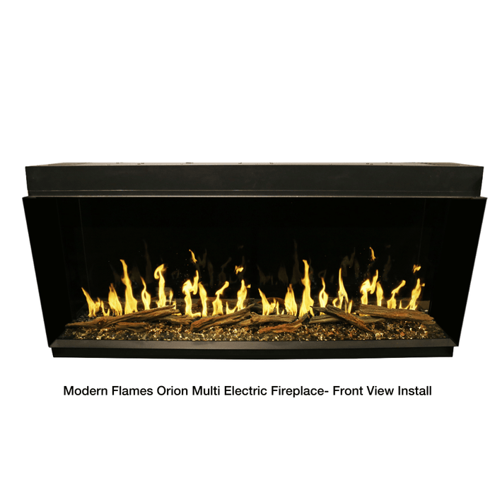 Modern Flames Orion Multi Built-In/Wall Mounted Smart Virtual Electric Fireplace with Real Flame Effect